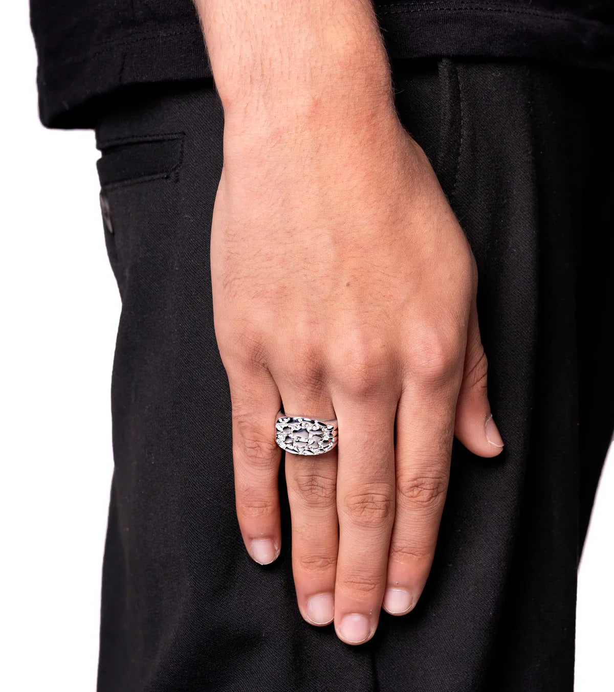 NUGGET RING - SILVER